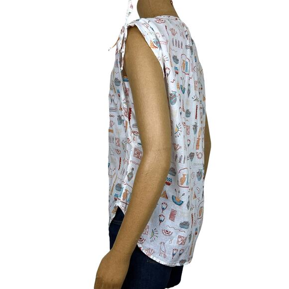 Anthropologie x Danielle Kroll Sleeveless Button Down Size XS - Picture 6 of 12